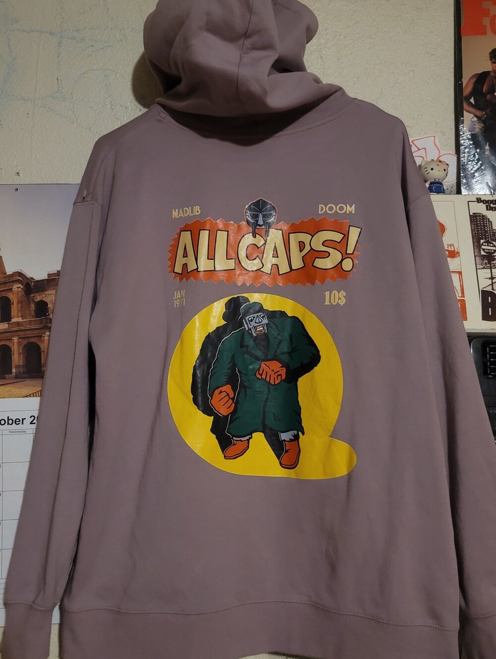 AllCaps! Graphic Hoodie - Dusty Mauve